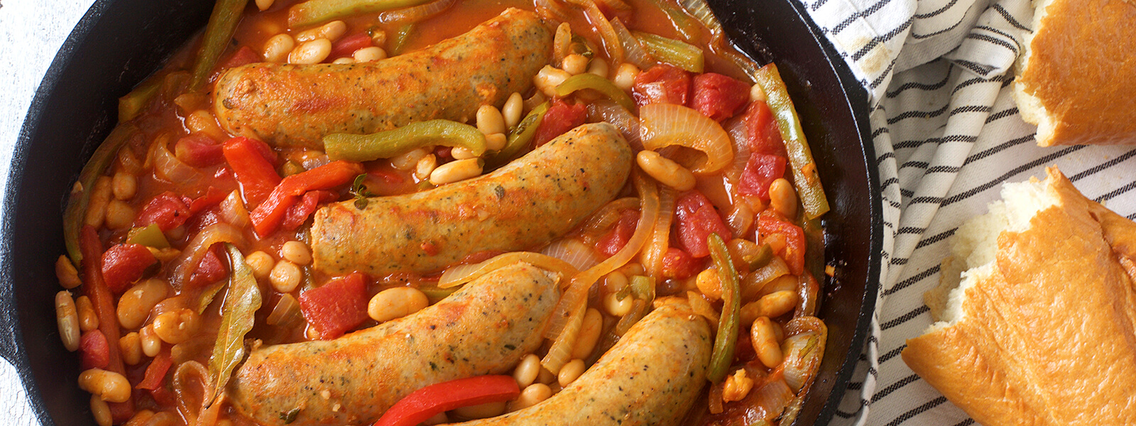 Chicken Sausages with Beans and Peppers Molson Coors